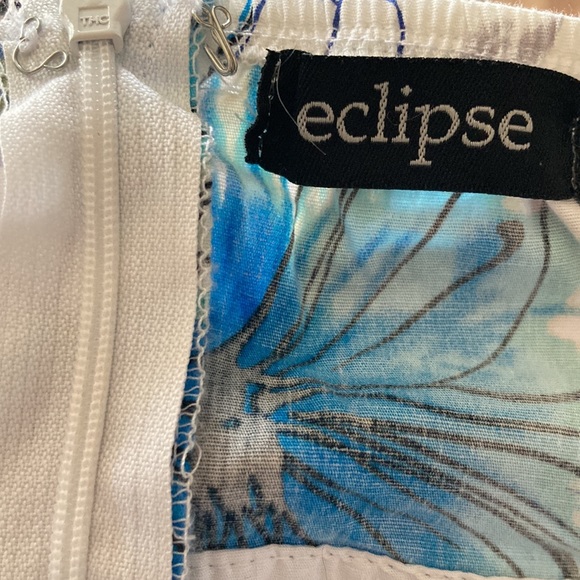 ECLIPSE💫 Women’s White Floral Strapless Mini Dress - Picture 10 of 10
